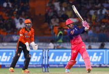 Hyderabad: Rajasthan Royals' Donovan Ferreira plays a shot during the Indian Premier League 2026 match between Sunrisers Hyderabad and Rajasthan Royals, at Rajiv Gandhi International Stadium, in Hyderabad on Monday, April 13, 2026. (Photo: IANS)